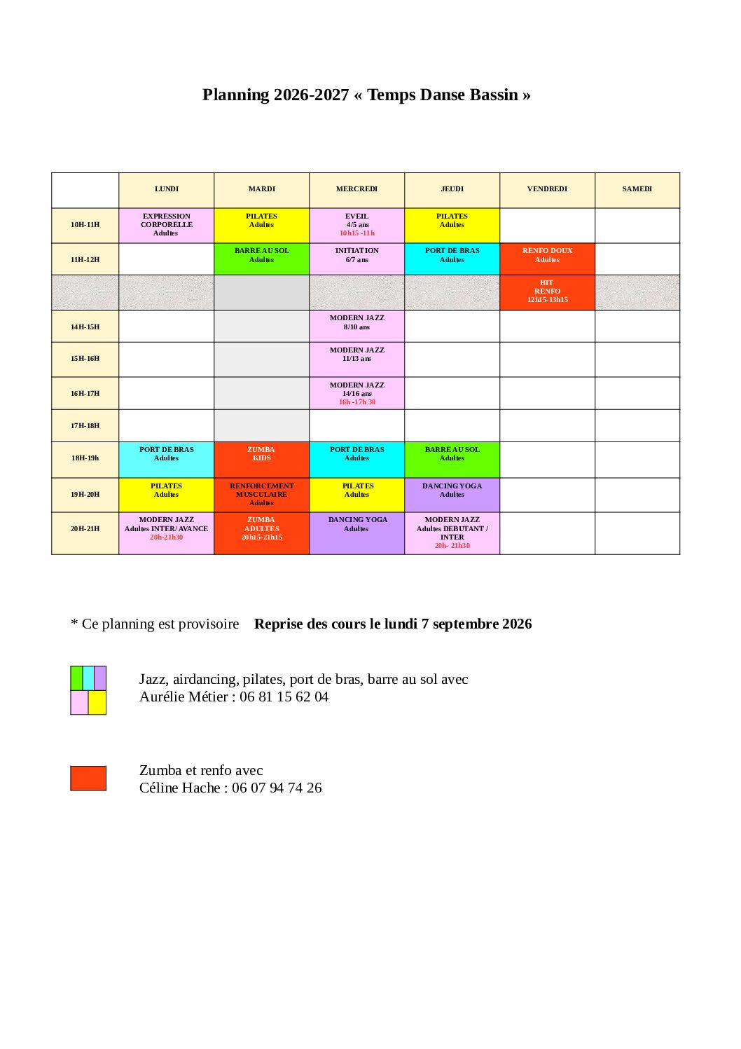 PLANNING TDB 2026